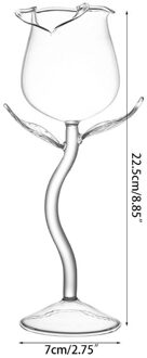 Rode Wijn Cup Wijn Cocktail Glas 100Ml Rose Bloem Vorm Wijn Glas Voor Party Bar Drinkware