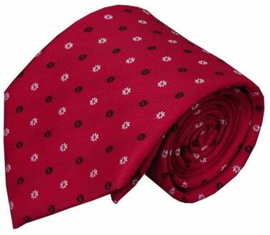 Rode zijden stropdas Enza 01 zwart
