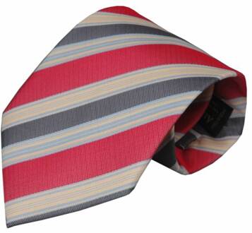 Rode zijden stropdas Gavi 01 grijs