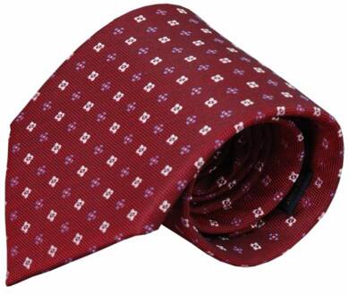 Rode zijden stropdas Itala 01 wit
