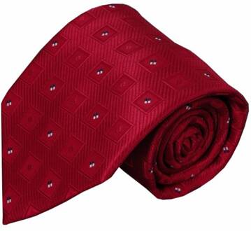 Rode zijden stropdas Reggio 01 wit