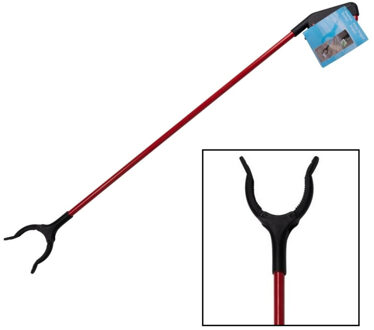 Rode zwerfvuil grijper 83 cm - Afvalgrijpers Rood