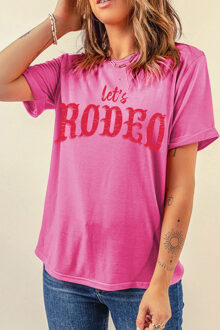Rodeo Graphic T-shirt - maat 2XL Roze