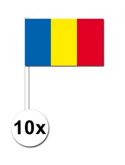 Roemenie zwaai vlaggetjes 10 stuks