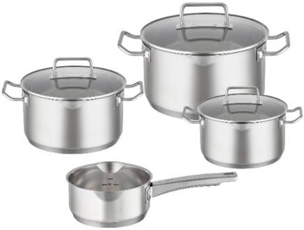 Rösle Keuken Expertiso Pannenset Set van 4 Stuks Assorti Zilver