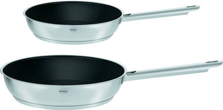 Rösle Koekenpannen, Set van 2 Stuks, 20 cm, 28 cm, ProPlex Non-Stick - Rösle Zilver