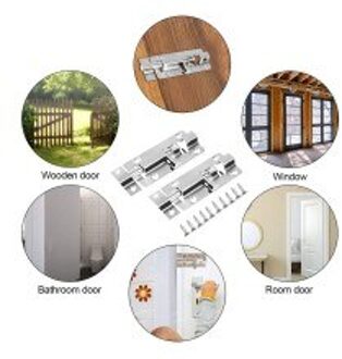 Roestvrij Staal 2Inch Badkamer 8Pcs Kasten Indoor Outdoor Glijdende