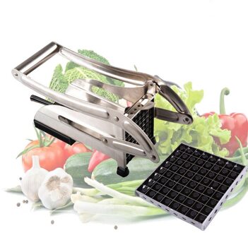 Roestvrij Staal Aardappel Chip Maken Tool Thuis Handmatige Frieten Slicer Cutter Machine Franse Fry Aardappel Snijmachine B