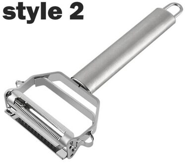 Roestvrij Staal Aardappel Komkommer Wortel Rasp Dunschiller Groenten Fruit Dunschiller Dubbele Schaven Rasp Gereedschap stijl 2