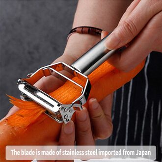 Roestvrij Staal Aardappel Komkommer Wortel Rasp Julienne Dunschiller Groenten Fruit Dunschiller Dubbele Schaven Keuken Gereedschap