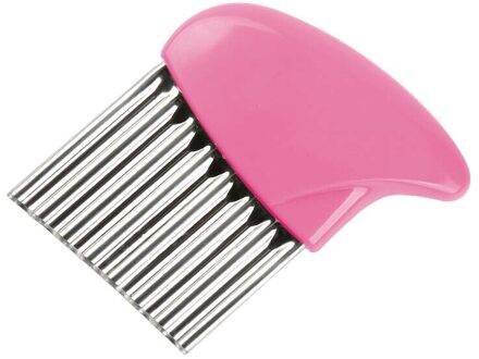 Roestvrij Staal Aardappel Snijmachine Golvend Frieten Cutter Groente Chopper Veggie Slicer Duurzaam Keuken Gadgets Cutter rood