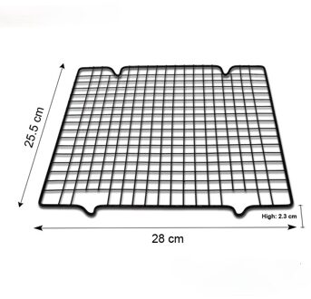 Roestvrij Staal Anti-aanbak Koeling Rack Cooling Grid Bakplaat Voor Biscuit/Cookie/Pie/Brood/Cake Bakken rack 28x25.5cm