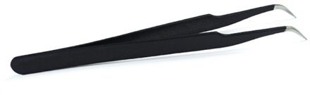 Roestvrij Staal Anti-Statische Pincet Voor Nail Art Accessoires HJL2019 zwart Curved