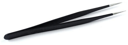 Roestvrij Staal Anti-Statische Pincet Voor Nail Art Accessoires HJL2019 zwart rechtdoor