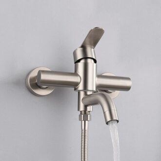 Roestvrij Staal Badkamer Douche Kraan Bad Kraan Mengkraan Handdouche Hoofd Set Wall Mount En Koude Douche Controle valve