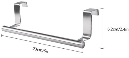 Roestvrij Staal Badkamer Handdoek Houder Rack Stand Bar Kast Deur Opknoping Houder Organizer Stand Huishouden Keuken Handdoekenrek 23x6.2cm