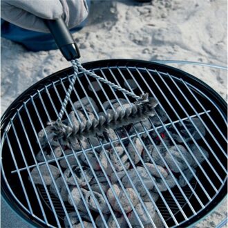 Roestvrij Staal Barbecue Grill Reinigingsborstel Draad Cleaner Outdoor Bbq Clean Tool Accessoires Met Handvat