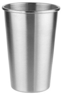 Roestvrij Staal Bier Cup, Sap Cup, Proof Cup, Huishoudelijke Enkele Laag Handy Cup, koffie Koud Drankje Cup zilver