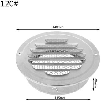 Roestvrij Staal Buitenmuur Air Vent Grille Ronde Ducting Ventilatie Roosters 120