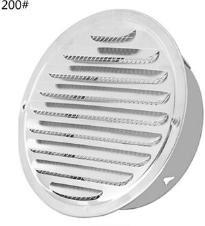 Roestvrij Staal Buitenmuur Air Vent Grille Ronde Ducting Ventilatie Roosters 200mm