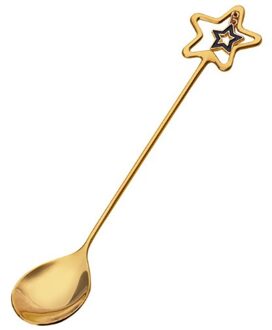 Roestvrij Staal Cartoon Koe Lepel Kinderen Leuke Taart Koffie Dessert Thee Ijs Roeren Lepels Theelepel Lange Steel Menglepel ster lepel