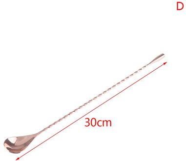 Roestvrij Staal Cocktail Bar Spiraal Patroon Drink Shaker Muddler Roerder Twisted Mengen Lepel Keuken Servies Bar Tool 4