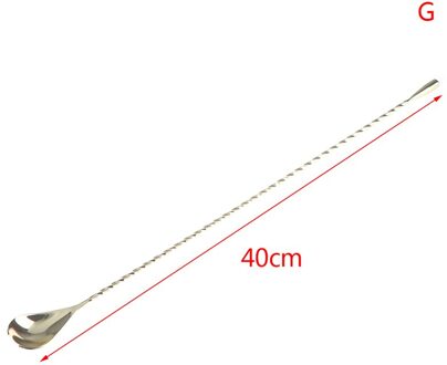 Roestvrij Staal Cocktail Bar Spiraal Patroon Drink Shaker Muddler Roerder Twisted Mengen Lepel Keuken Servies Bar Tool 7