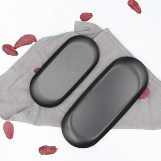 Roestvrij Staal Dessert Plaat Zwart Matte Eetkamer Plaat Moer Fruit Cake Lade Snack Keuken Plaat Westerse Steak Keuken Plaat