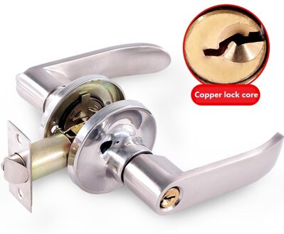 Roestvrij Staal Deurslot Knoppen En Handgrepen Deurslot Insteekslot Deurgrepen Voor Binnendeuren Mute Anti-Diefstal lock