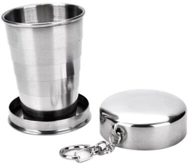 Roestvrij Staal Draagbare Vouwen Cup 250Ml 150Ml Wijn Bier Cup Schaalbare Koffie Sap Thee Cup Voor Outdoor Picknick fietsen Camping