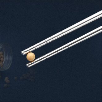 Roestvrij Staal Eetstokjes Set Chinese Metalen Antislip Staal Chopstick Kit Draagbare Herbruikbare Voedsel Sushi Sticks Thuis Kitchen Tools 1 paar
