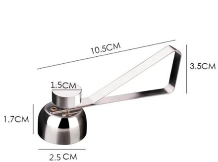 Roestvrij Staal Ei Schaar Ei Topper Cutter Shell Opener Roestvrijstalen Gekookt Ruwe Ei Open Creatieve Keuken Gadget Nuttig 2.5X10.5X5cm