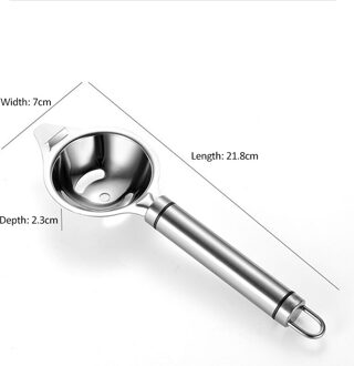 Roestvrij Staal Eiwit Separator Gereedschappen Eieren Yolk Filter Gadgets Keuken Accessoires Scheitrechter Lepel Ei Divider Tool lang handvat