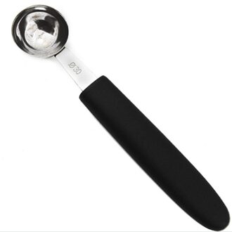 Roestvrij Staal Enkele Kop 1Pc Multifunctionele Meloen Scoops Keuken Gereedschap Fruit Graven Bal Lepels Ijs Graven Lepel Draagbare zwart 30MM ronde