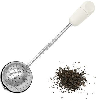 Roestvrij Staal Fijne Mesh Zeefje Meel Zeef/Shaker Poedersuiker/Bakken Zeef Hand Kleine Vergiet Zeef baker wit