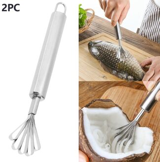 Roestvrij Staal Fruit Dunschiller Kokosnoot Scheerapparaat Raspen Fish Skin Schaal Groente Multifunctionele JCFXP6