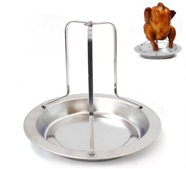 Roestvrij Staal Gegrilde Kip Stents Kip Houder Pan Keuken Gereedschap Bakken Pan Voor Outdoor Camping Bbq