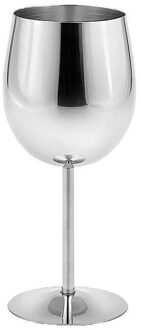 Roestvrij Staal Glas Elegante Satijnen Afwerking Onbreekbaar Rode Wijn Glas