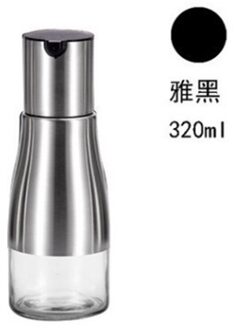 Roestvrij Staal Glas Olie Pot Lekvrij Olie Fles Praktische Sojasaus Azijn Fles Keuken Kruiden Sap Opslag Pot zwart