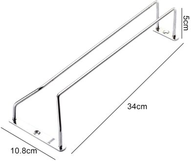 Roestvrij Staal Glas Wijn Rek Omgekeerde Wijnrek Beker Rack Nail-Gratis Opknoping Wijnrek Bar Opslag Bekerhouder