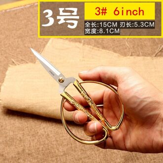 Roestvrij Staal Goud Naaien Schaar Korte Cutter Duurzaam Hoge Stalen Vintage Maat Schaar Voor Stof Craft Huishoudelijke Diy Tool 6duim 15x8.0cm