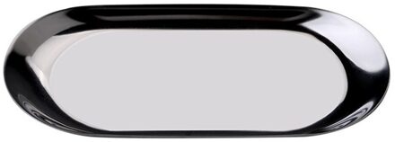 Roestvrij Staal Goud Opbergvak Fruit Snacks Sieraden Display Plaat Keuken Organizer Gereedschap Metalen Dessertbord Thuis Opslag zilver-L