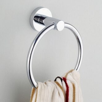 Roestvrij Staal Handdoek Ring Holder Hanger Chrome Wandmontage Badkamer Home Hotel