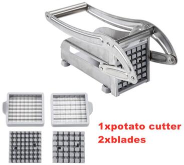 Roestvrij Staal Handmatige Aardappel Cutter Shredder Frieten Snijmachine Chips Maker Vlees Chopper Snijmachine Keuken Gereedschap