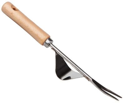 Roestvrij Staal Handmatige Wieden Vork Houten Handvat Transplanteren Graven Verwijderen Penwortel Tool Tuin Planten Wieden Gereedschap