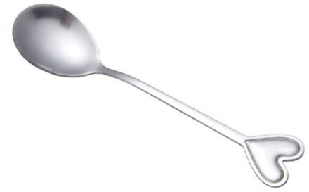 Roestvrij Staal Hartvormige Vork Lange Handvat Suiker Lepel Thee Koffie Dessert Bestek Theelepel Valentijnsdag 3