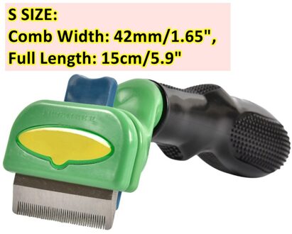 Roestvrij Staal Huisdier Ontharing Kam Borstel Puppy Kitten Haar Verlies Trimmer Voor Huisdieren Grooming Gereedschap Kat Rake Shedding Tool S SIZE
