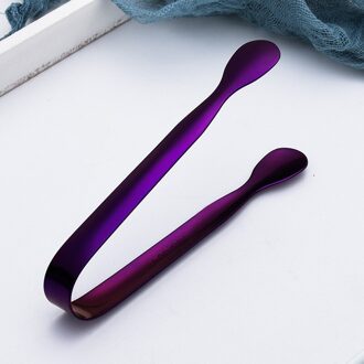 Roestvrij Staal Ijs Tang Voor Party Keuken Serveren En Koken-10.5Cm Paars