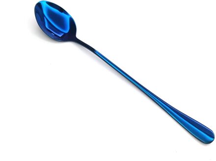 Roestvrij Staal Koffie Lepel Kleurrijke Lange Handvat Lepel Professionele Thee Lepel Servies Mokken Lepels Soeplepel Keuken Gereedschap blauw