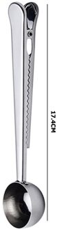 Roestvrij Staal Koffie Lepel Met Zak Clip Afdichting Scoop Keuken Thee Gereedschappen Ingebouwde Tas Klem Goede Afdichting eigendom